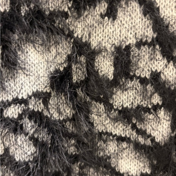 Cozy Black and Gray Cowl Neck Sweater - Picture 2 of 5